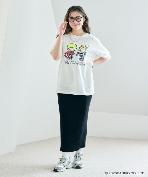 sanrio（サンリオ）の「【sanrio characters】パティ＆ジミープリント半袖Tシャツ《サンリオキャラクターズ》（2026SS）（Tシャツ/カットソー・レディース・イエロー/ネイビー/オフホワイト・M/3L/L/LL）」の15枚目の写真