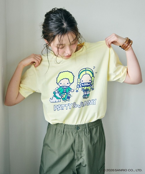 sanrio（サンリオ）の「【sanrio characters】パティ＆ジミープリント半袖Tシャツ《サンリオキャラクターズ》（2026SS）（Tシャツ/カットソー・レディース・イエロー/ネイビー/オフホワイト・M/3L/L/LL）」の21枚目の写真