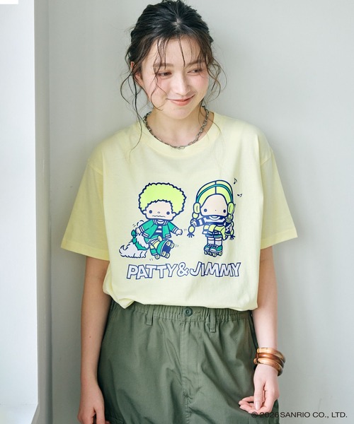 sanrio（サンリオ）の「【sanrio characters】パティ＆ジミープリント半袖Tシャツ《サンリオキャラクターズ》（2026SS）（Tシャツ/カットソー・レディース・イエロー/ネイビー/オフホワイト・M/3L/L/LL）」の22枚目の写真