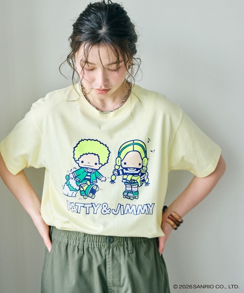 sanrio（サンリオ）の「【sanrio characters】パティ＆ジミープリント半袖Tシャツ《サンリオキャラクターズ》（2026SS）（Tシャツ/カットソー・レディース・イエロー/ネイビー/オフホワイト・M/3L/L/LL）」の19枚目の写真