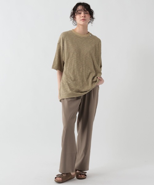GEORGE'S(ジョージズ)の「スラブボーダーTシャツ(Tシャツ/カットソー・メンズ・ベージュ×ブラック/ホワイト×ブルー・LARGE/MEDIUM)」の16枚目の写真
