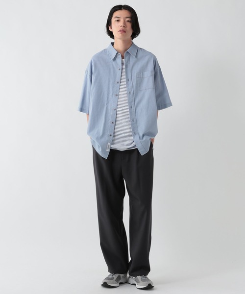 GEORGE'S(ジョージズ)の「スラブボーダーTシャツ(Tシャツ/カットソー・メンズ・ベージュ×ブラック/ホワイト×ブルー・LARGE/MEDIUM)」の5枚目の写真