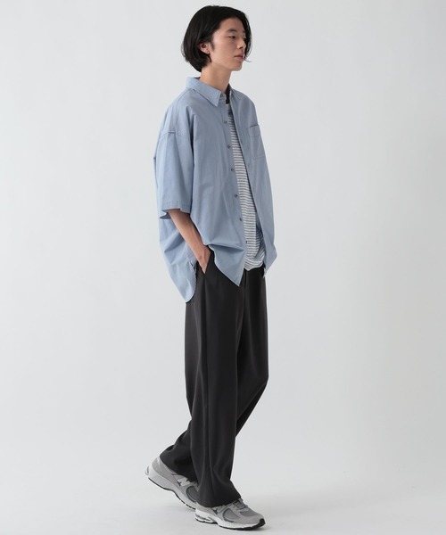 GEORGE'S(ジョージズ)の「スラブボーダーTシャツ(Tシャツ/カットソー・メンズ・ベージュ×ブラック/ホワイト×ブルー・LARGE/MEDIUM)」の6枚目の写真