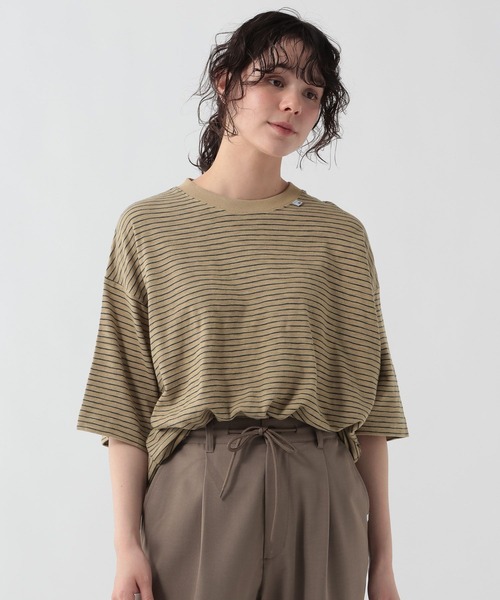 GEORGE'S(ジョージズ)の「スラブボーダーTシャツ(Tシャツ/カットソー・メンズ・ベージュ×ブラック/ホワイト×ブルー・LARGE/MEDIUM)」の22枚目の写真