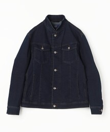 NICOLE selection（ニコルセレクション）の「ヨコ黒ストレッチツイル＆ストレッチデニムブルゾン（その他アウター）」