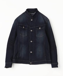 NICOLE selection（ニコルセレクション）の「ヨコ黒ストレッチツイル＆ストレッチデニムブルゾン（その他アウター）」