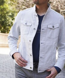 NICOLE selection（ニコルセレクション）の「ヨコ黒ストレッチツイル＆ストレッチデニムブルゾン（その他アウター）」