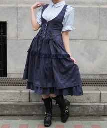 axes femme POETIQUE（アクシーズファムポエティック）の「ダブルリボンストライプＪＳＫ（ワンピース）」