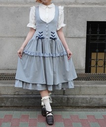 axes femme POETIQUE（アクシーズファムポエティック）の「ダブルリボンストライプＪＳＫ（ワンピース）」