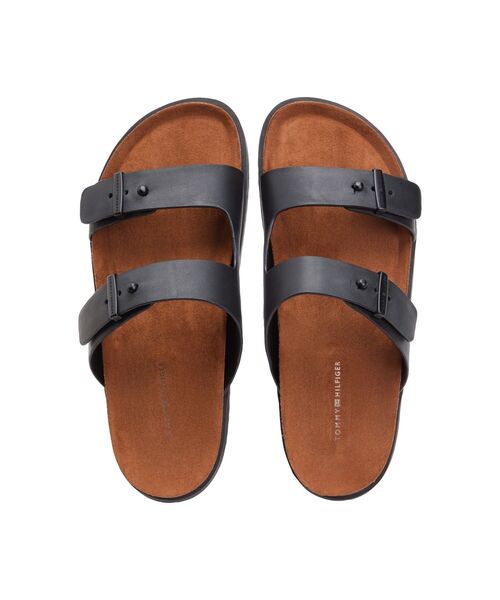 TOMMY HILFIGER(トミーヒルフィガー)の「コルクアジャスタブルレザーサンダル(サンダル・メンズ・ブラック・25cm/26.5cm/26cm)」の8枚目の写真