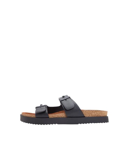 TOMMY HILFIGER(トミーヒルフィガー)の「コルクアジャスタブルレザーサンダル(サンダル・メンズ・ブラック・25cm/26.5cm/26cm)」の4枚目の写真