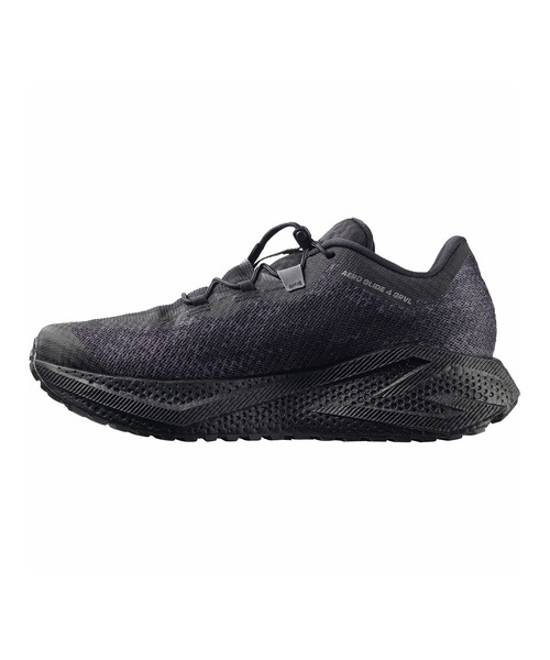 SALOMON（サロモン）の「SALOMON サロモン AERO GLIDE 4 GRVL エアロ グライド 4 グラベル L49174400（スニーカー・メンズ・ブラック・26.0cm/27.0cm/28.0cm/26.5cm/27.5cm）」の2枚目の写真
