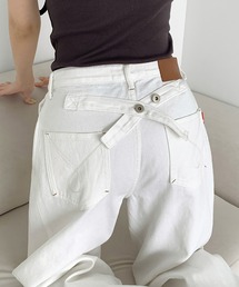 バレルレッグワイドデニムパンツ