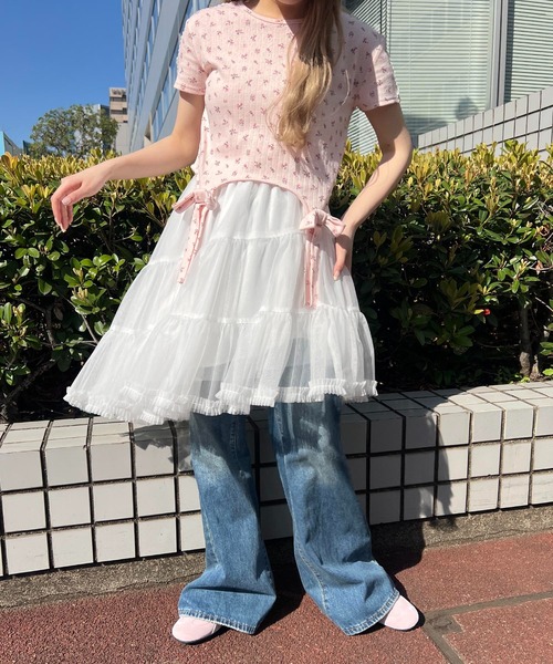 WC(ダブル シー)の「ボリュームミドルチュチュ(スカート・レディース・グレー/ホワイト・FREE)」の3枚目の写真