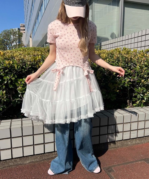 WC(ダブル シー)の「ボリュームミドルチュチュ(スカート・レディース・グレー/ホワイト・FREE)」の6枚目の写真
