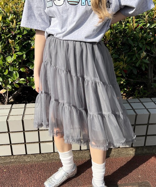 WC(ダブル シー)の「ボリュームミドルチュチュ(スカート・レディース・グレー/ホワイト・FREE)」の15枚目の写真