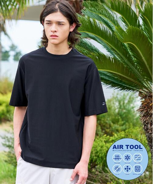 DRESSTERIOR(ドレステリア)の「【接触冷感/UVカット/ウォッシャブル】AIRTOOL クルーネックTシャツ(Tシャツ/カットソー・メンズ・ダークブラウン/ベージュ/ブラック・94/92/91/90)」の2枚目の写真