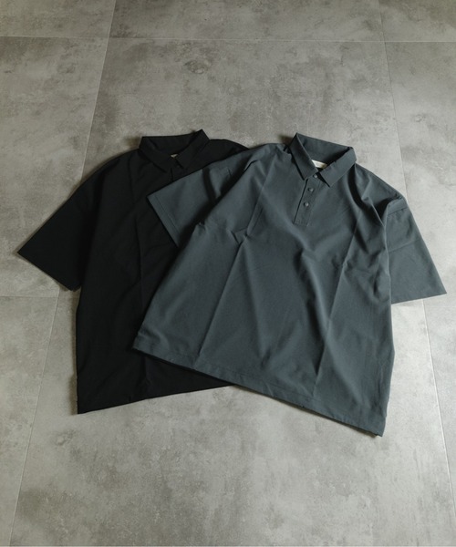 many men many mind(メニーメンメニーマインド)の「MANYMENMANYMINDS / AIRLEAKFABRIC/半袖ポロシャツ(ポロシャツ・メンズ・チャコール/ブラック・LARGE/X-LARGE/MEDIUM)」の12枚目の写真