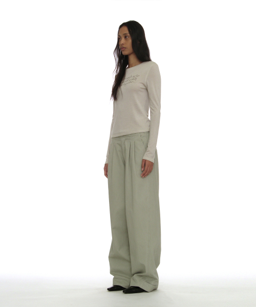 PARTIMENTO WOMEN(パルティメントウィメン)の「DBRスローガンプリンテッドロングスリーブT_エクリュ(Tシャツ/カットソー・レディース・その他・SMALL/MEDIUM)」の4枚目の写真