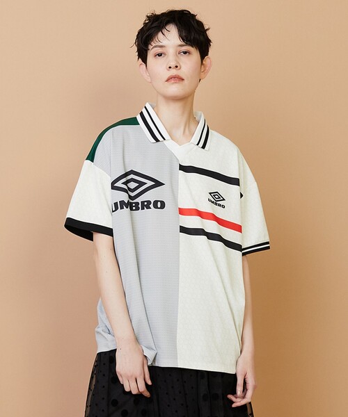 FRAPBOIS(フラボア)の「UMBRO GAME-SHIRT(Tシャツ/カットソー・レディース・ホワイト/ブラック・2/1)」の2枚目の写真