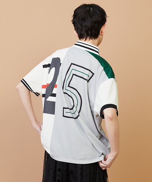 FRAPBOIS(フラボア)の「UMBRO GAME-SHIRT(Tシャツ/カットソー・レディース・ホワイト/ブラック・2/1)」の4枚目の写真