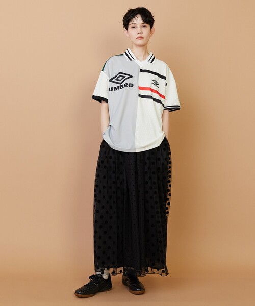 FRAPBOIS(フラボア)の「UMBRO GAME-SHIRT(Tシャツ/カットソー・レディース・ホワイト/ブラック・2/1)」の8枚目の写真