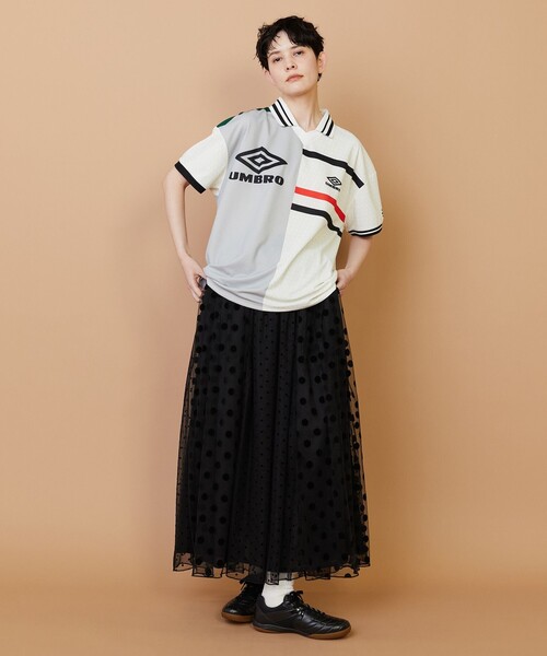 FRAPBOIS(フラボア)の「UMBRO GAME-SHIRT(Tシャツ/カットソー・レディース・ホワイト/ブラック・2/1)」の9枚目の写真