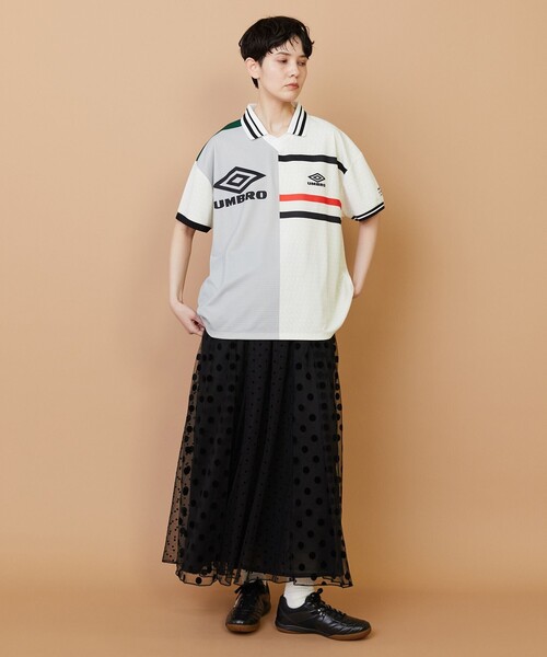 FRAPBOIS(フラボア)の「UMBRO GAME-SHIRT(Tシャツ/カットソー・レディース・ホワイト/ブラック・2/1)」の11枚目の写真