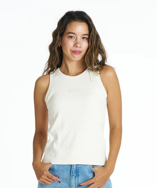 ROXY(ロキシー)の「ROXY/ロキシー パッド付 タンクトップ CREST OF A WAVE RDK262039(タンクトップ・レディース・ホワイト/ブラック・M/L)」の3枚目の写真