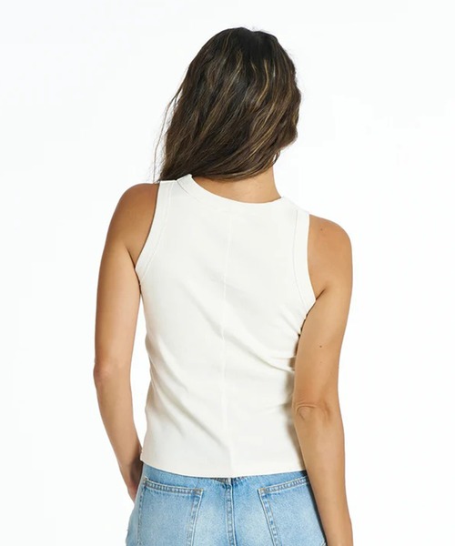 ROXY(ロキシー)の「ROXY/ロキシー パッド付 タンクトップ CREST OF A WAVE RDK262039(タンクトップ・レディース・ホワイト/ブラック・M/L)」の4枚目の写真