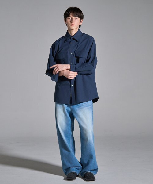 NOUN（ノウン）の「wide pocket shirts (navy)（シャツ/ブラウス・メンズ・その他・1/2）」の2枚目の写真