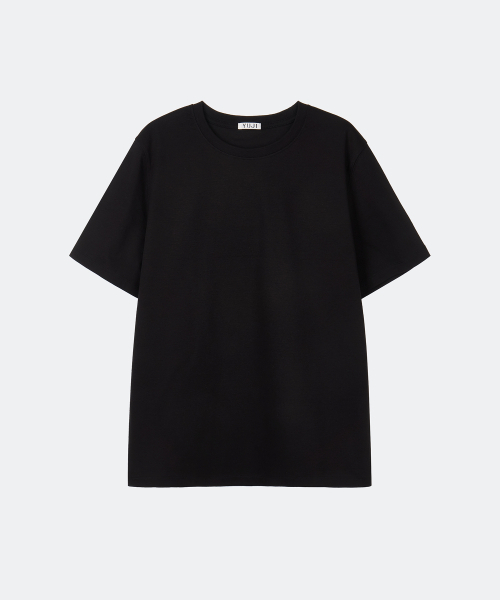 YUJI(ユジ)の「スリムフィットTシャツ ブラック(Tシャツ/カットソー・レディース・ブラック・SMALL/MEDIUM/LARGE/X-LARGE/X-SMALL)」の6枚目の写真