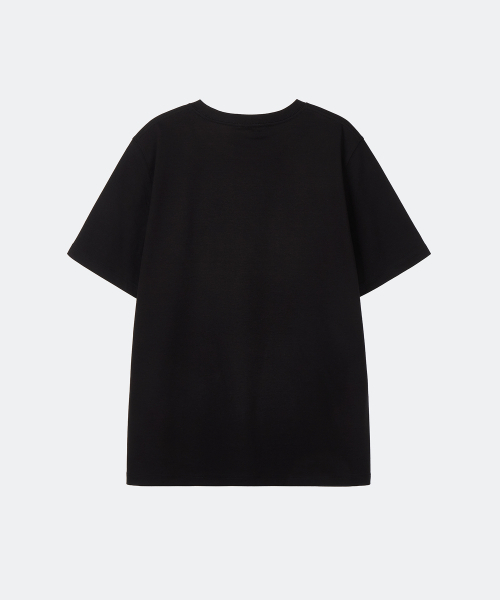 YUJI(ユジ)の「スリムフィットTシャツ ブラック(Tシャツ/カットソー・レディース・ブラック・SMALL/MEDIUM/LARGE/X-LARGE/X-SMALL)」の7枚目の写真