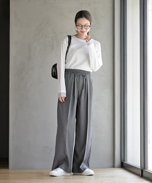 rps(アールピーエス)の「Wインベルタックワイドパンツ(その他パンツ・レディース・ブラック/チャコールグレー・フリー)」の3枚目の写真