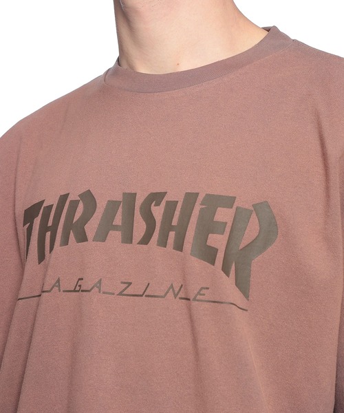 THRASHER（スラッシャー）の「THRASHER (スラッシャー) ダメージ加工 グラデーション Tシャツ 半袖 ビッグシルエット オーバーサイズ ヴィンテージ ユニセックス（Tシャツ/カットソー・メンズ・ピンク/ブラウン/ブルー/ブラック・M/L/LL）」の10枚目の写真