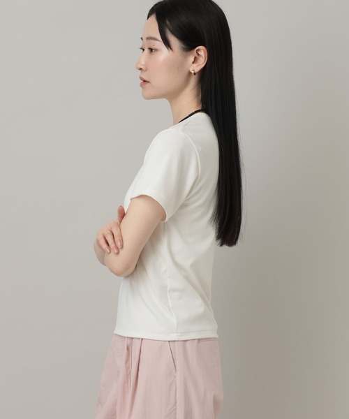 A part by(アパートバイ)の「【理想のシンプルT】サンドウォッシュフライスTシャツ(Tシャツ/カットソー・レディース・ブルー系その他3/チャコールグレー/オフホワイト/ベージュ・FREE)」の21枚目の写真