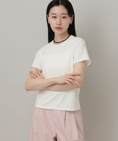 A part by(アパートバイ)の「【理想のシンプルT】サンドウォッシュフライスTシャツ(Tシャツ/カットソー・レディース・ブルー系その他3/チャコールグレー/オフホワイト/ベージュ・FREE)」の22枚目の写真
