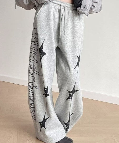 Sibra(シブラ)の「ロゴスタープリントルーズスウェットパンツ(スウェットパンツ・レディース・グレー/ブラック・M)」の15枚目の写真
