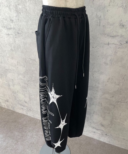 Sibra(シブラ)の「ロゴスタープリントルーズスウェットパンツ(スウェットパンツ・レディース・グレー/ブラック・M)」の7枚目の写真