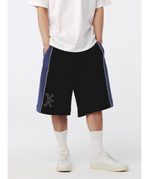 KIJUN MEN（キジュンメンズ）の「Paneled Jersey Shorts Black Navy（その他パンツ）」