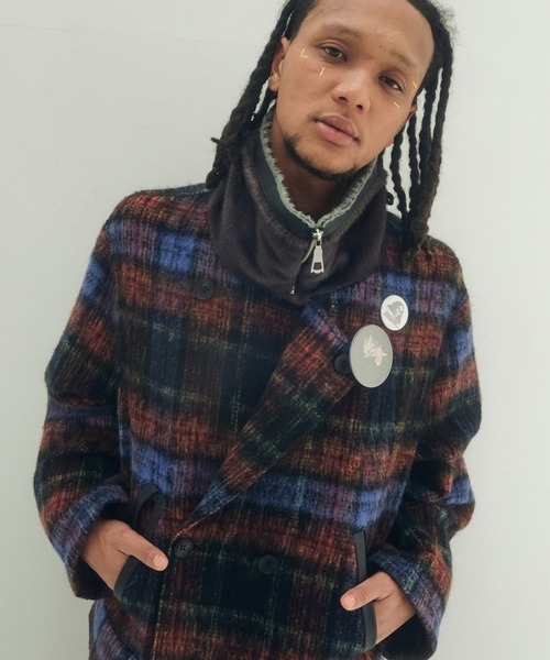 STOF(ストフ)の「Alternative Chaos Coat(チェスターコート・メンズ・ブラック/ブラック×グレー・M/S)」の7枚目の写真