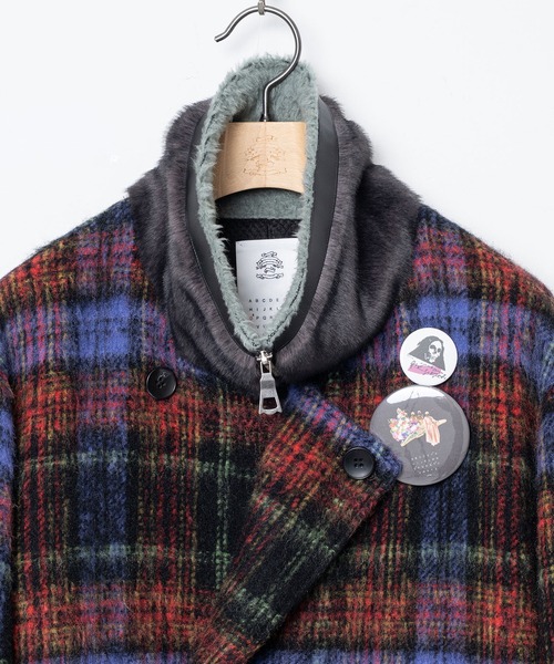 STOF(ストフ)の「Alternative Chaos Coat(チェスターコート・メンズ・ブラック/ブラック×グレー・M/S)」の14枚目の写真