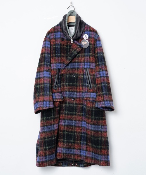 STOF(ストフ)の「Alternative Chaos Coat(チェスターコート・メンズ・ブラック/ブラック×グレー・M/S)」の11枚目の写真