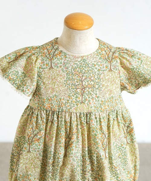 Hoppetta(ホッペッタ)の「【Hoppetta plus(ホッペッタプラス)】オーガニックコットンリバティロンパース 70・80cm(ロンパース・キッズ・ライトブルー/イエロー・70cm/80cm)」の3枚目の写真