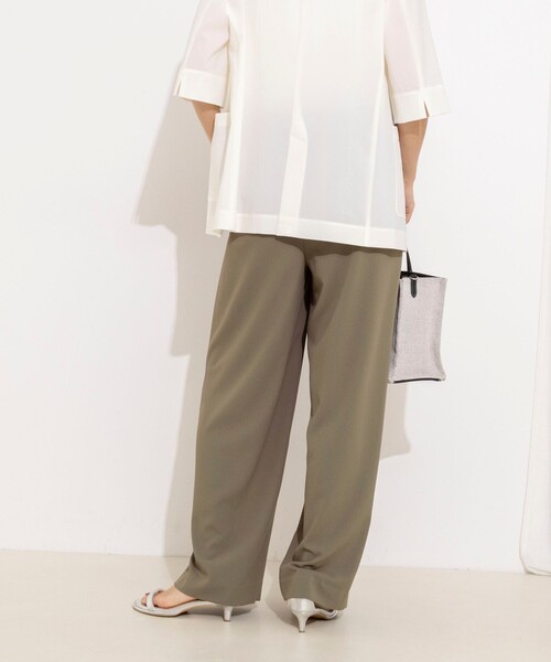 NOLLEY’S(ノーリーズ)の「【WEB&一部店舗限定カラー】《セットアップ対応》ジョーゼットイージーワイドパンツ(その他パンツ・レディース・チャコールグレー/ブラック/オリーブ・38/36/34)」の11枚目の写真