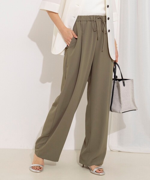 NOLLEY’S(ノーリーズ)の「【WEB&一部店舗限定カラー】《セットアップ対応》ジョーゼットイージーワイドパンツ(その他パンツ・レディース・チャコールグレー/ブラック/オリーブ・38/36/34)」の12枚目の写真