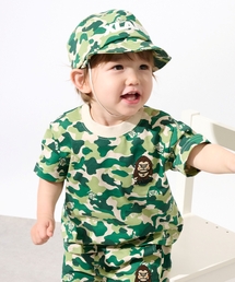 XLARGE KIDS | ファニーゴリラカモ総柄 半袖Tシャツ(Tシャツ/カットソー)