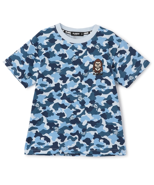 XLARGE KIDS（エクストララージキッズ）の「ファニーゴリラカモ総柄 半袖Tシャツ（Tシャツ/カットソー・キッズ・ブルー/グリーン・90cm/100cm/110cm/140cm/120cm/130cm/80ｃｍ）」の9枚目の写真
