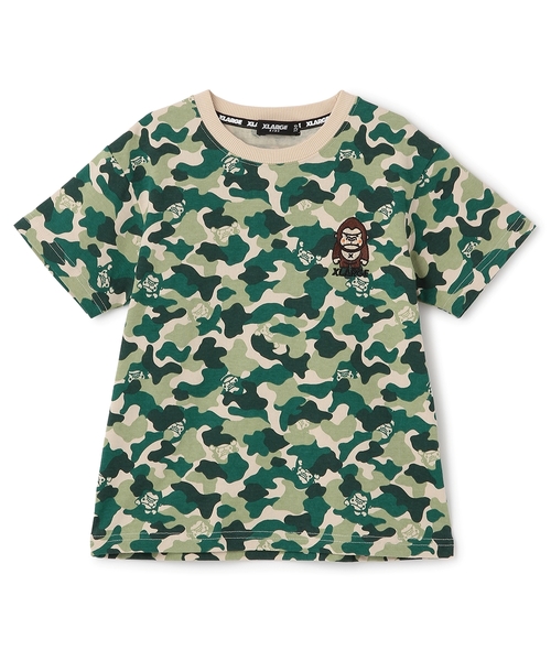 XLARGE KIDS（エクストララージキッズ）の「ファニーゴリラカモ総柄 半袖Tシャツ（Tシャツ/カットソー・キッズ・ブルー/グリーン・90cm/100cm/110cm/140cm/120cm/130cm/80ｃｍ）」の10枚目の写真