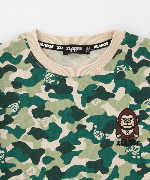 XLARGE KIDS（エクストララージキッズ）の「ファニーゴリラカモ総柄 半袖Tシャツ（Tシャツ/カットソー・キッズ・ブルー/グリーン・90cm/100cm/110cm/140cm/120cm/130cm/80ｃｍ）」の12枚目の写真